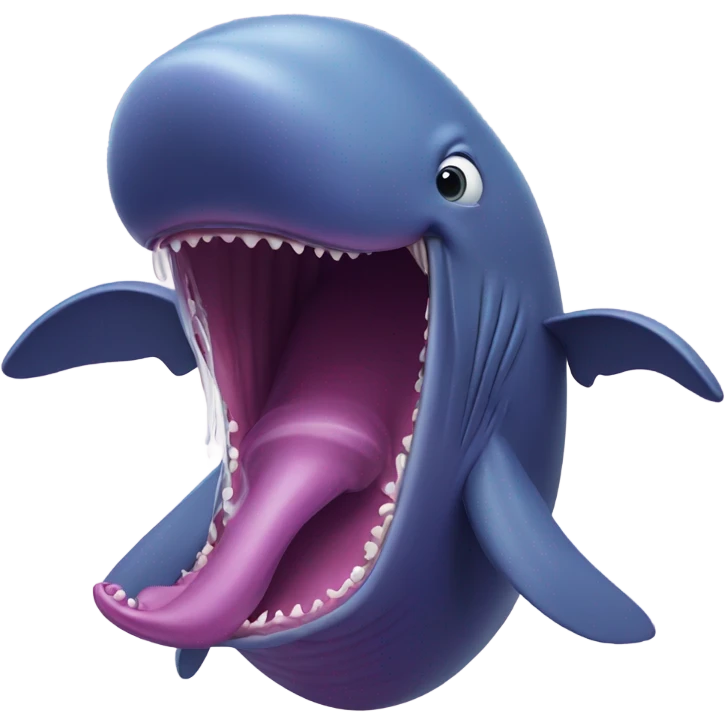purple sperm whale with open mouth emoji