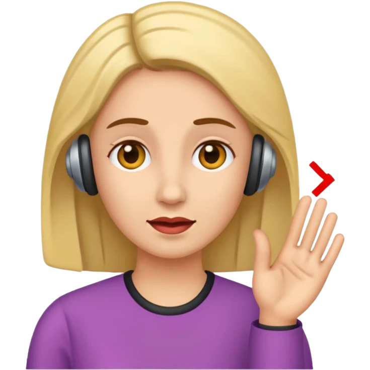 woman with hearing impairment emoji