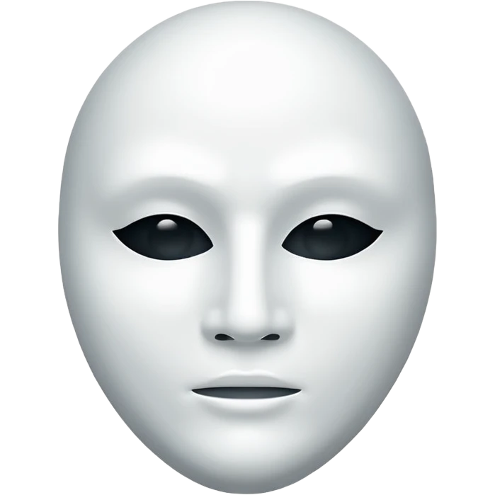 white mask pack for face, without human's face emoji