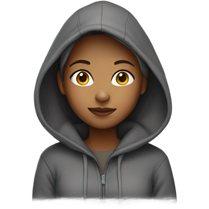 girl wearing a hoodie emoji