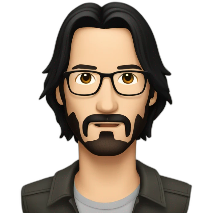 Keanu reaves hipster emoji