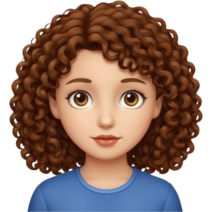 brown hair girl curly emoji