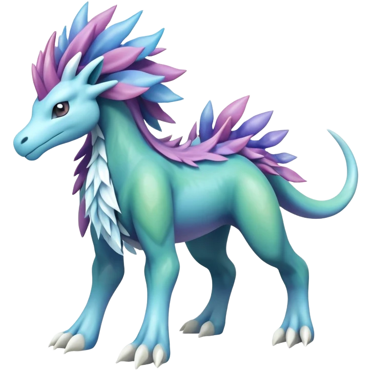 Meganium-Amaura-Suicune-fakemon (full body) emoji