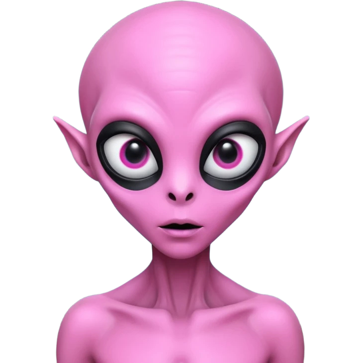 allien with pink head emoji
