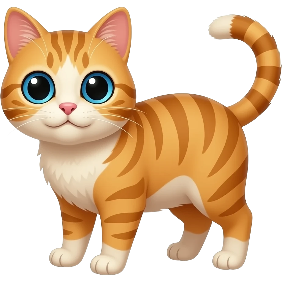 Silly meme cat with googly eyes emoji