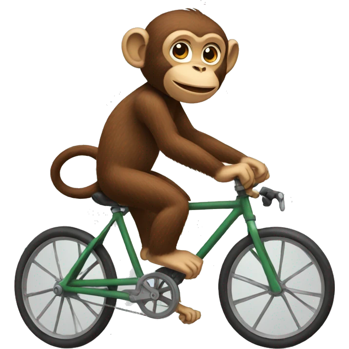 Monkey riding a cycle emoji