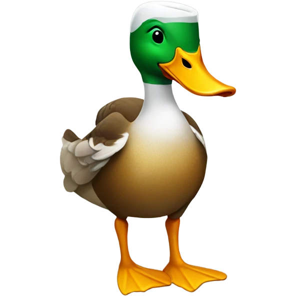 Duck drinking beer emoji