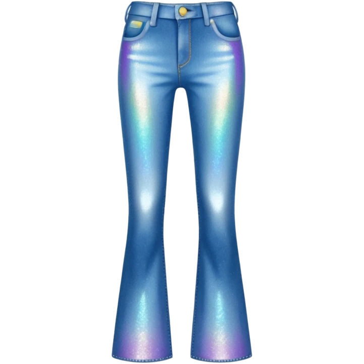  glittery flared jeans emoji