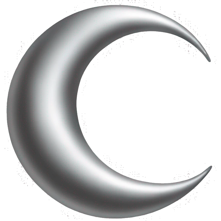 Silver Crescent moon  emoji
