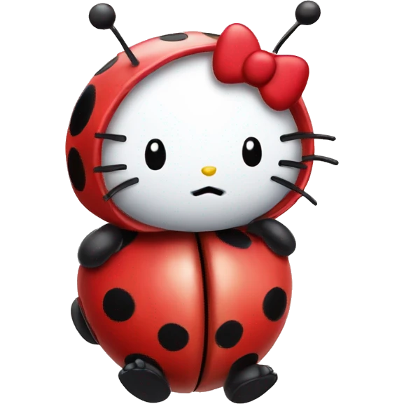 hello kitty as a ladybird  emoji