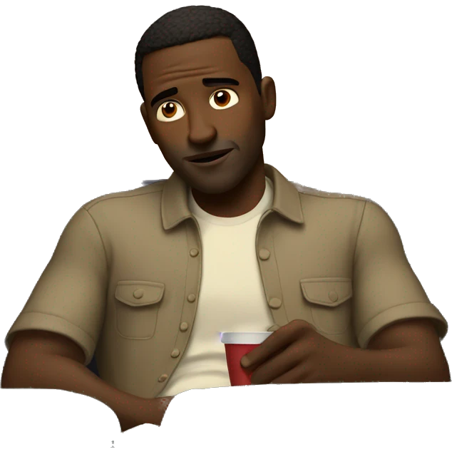 Man watching movie in netflix animated emoji