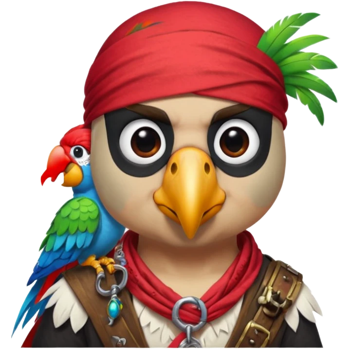 pirate and parrot emoji