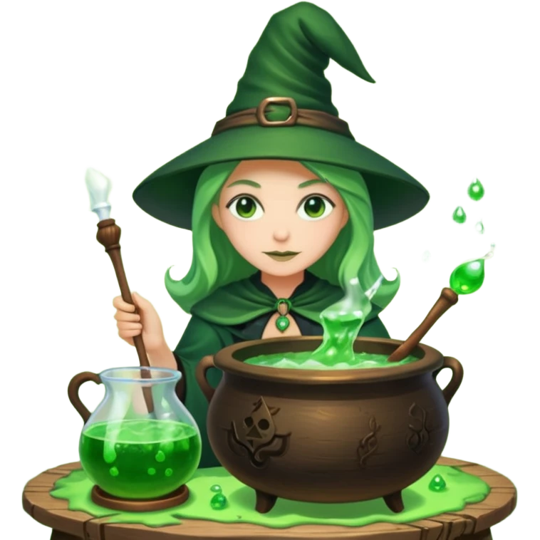green witch cooking potion emoji