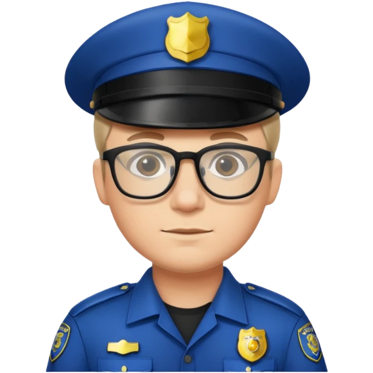 police man with glasses emoji