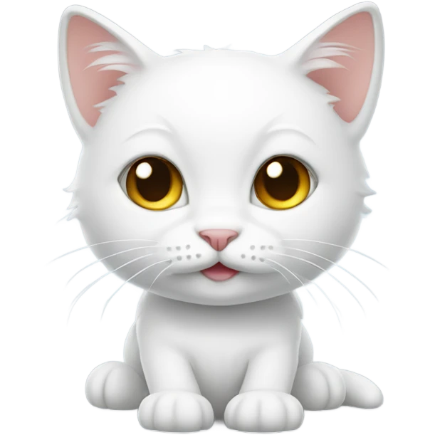 Cute white kitty emoji