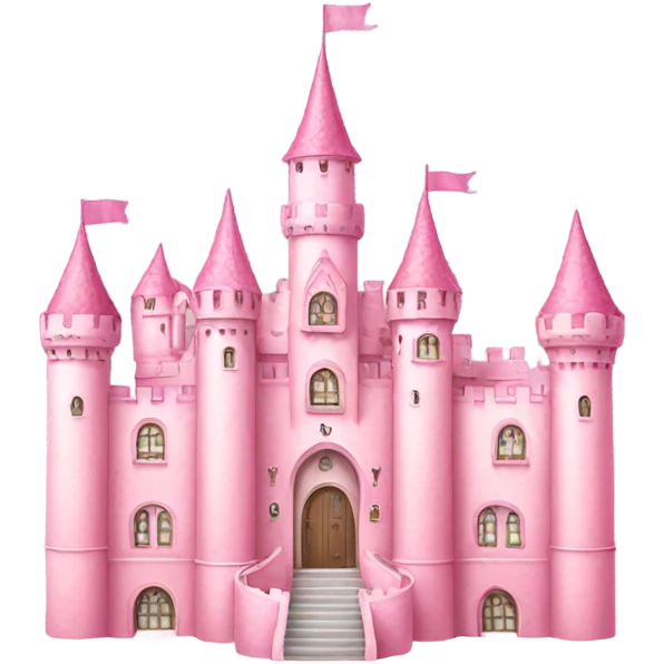 Elegant pink pastel CASTLE emoji