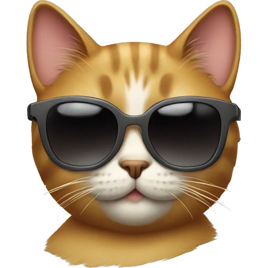 Cat with sunglasses emoji