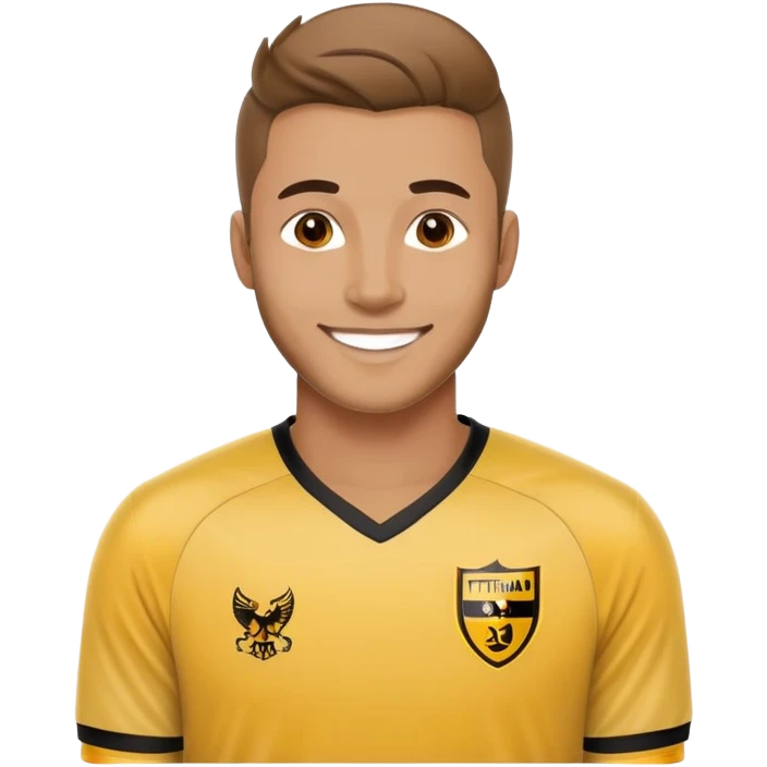handsome man wearing ittihad football club jersey  emoji