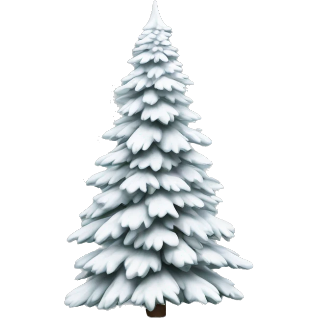  actual white fir christmas tree isolated.  emoji