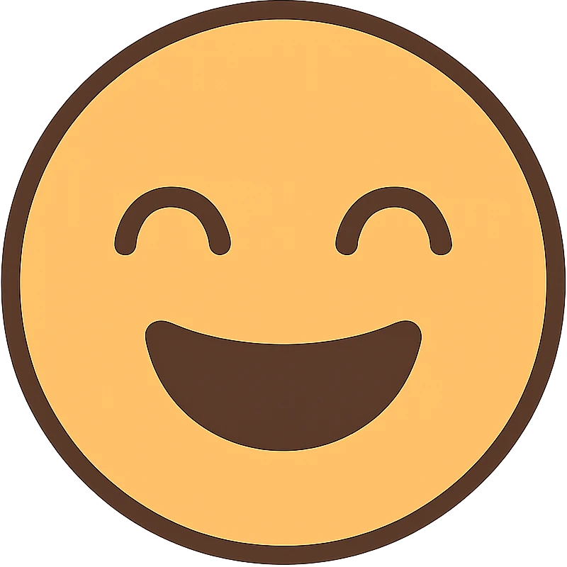 flat toon style smiling face emoji