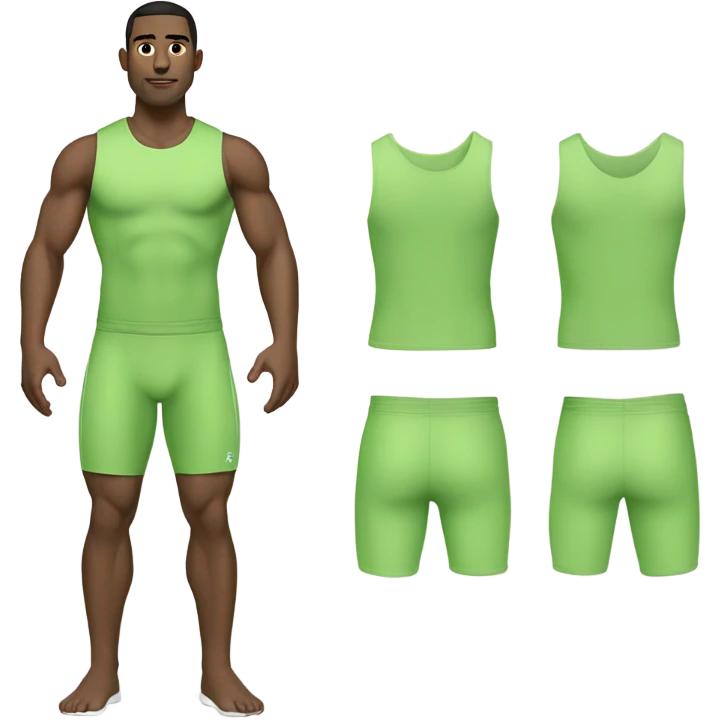 just fit sport man close in light green clothes emoji