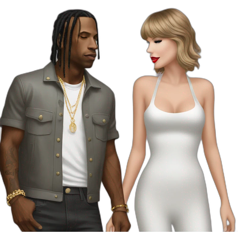 travis scott and taylor swift album cover emoji
