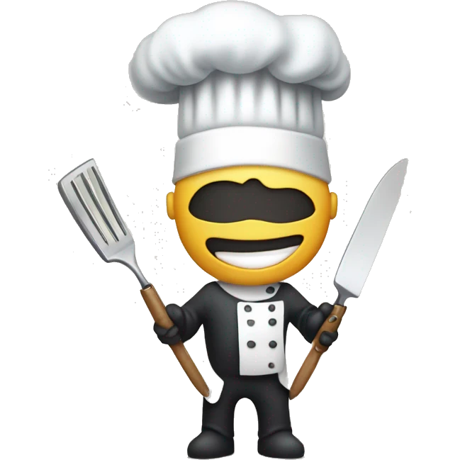 phantom chef with a knife and spatula  emoji