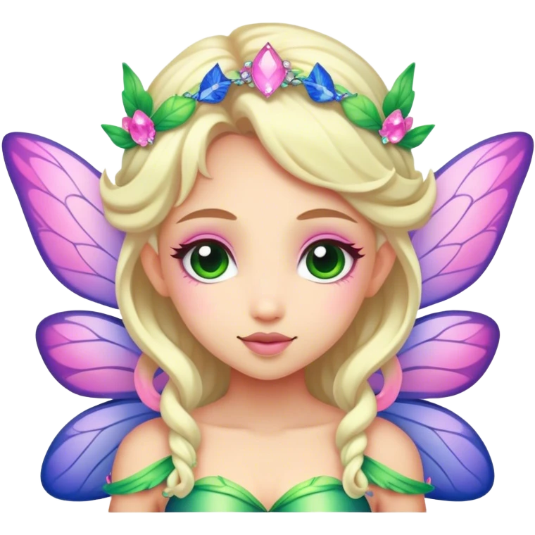 pink, green indigo irish weed fairy emoji