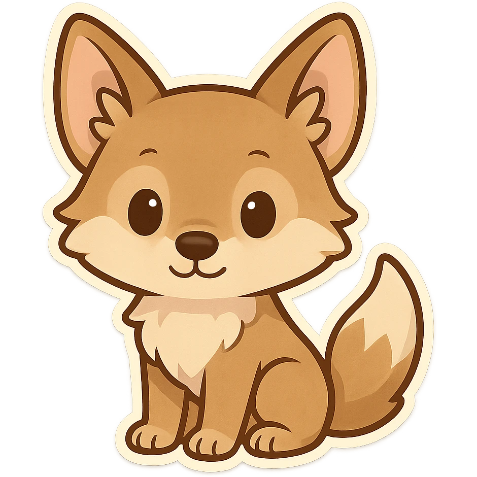 cute coyote emoji