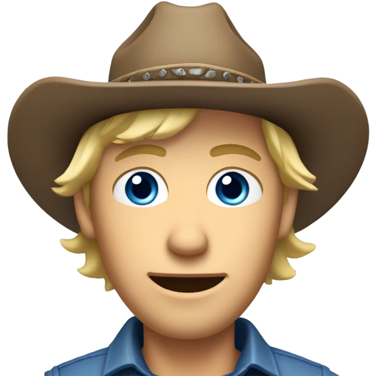 swedish man wearing a cowboy hat emoji
