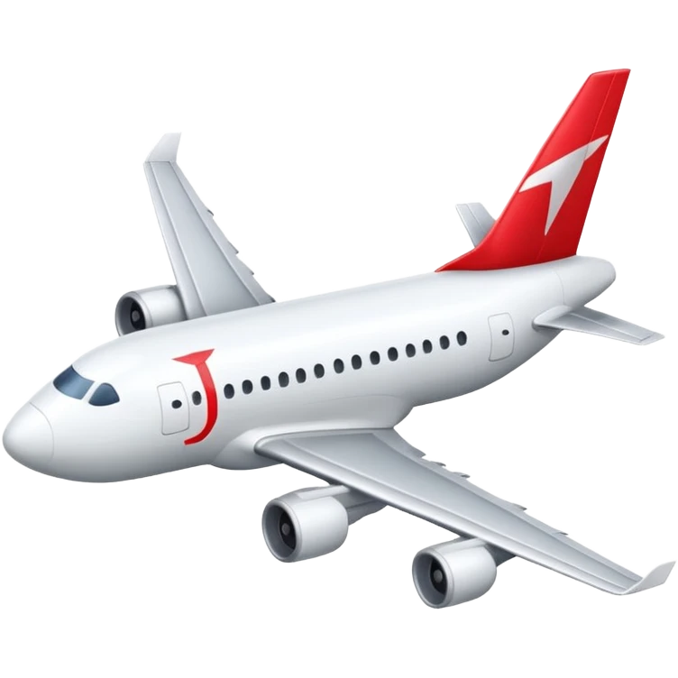 un avions avec une fleche qui traverse avec ecris JJ airlines emoji
