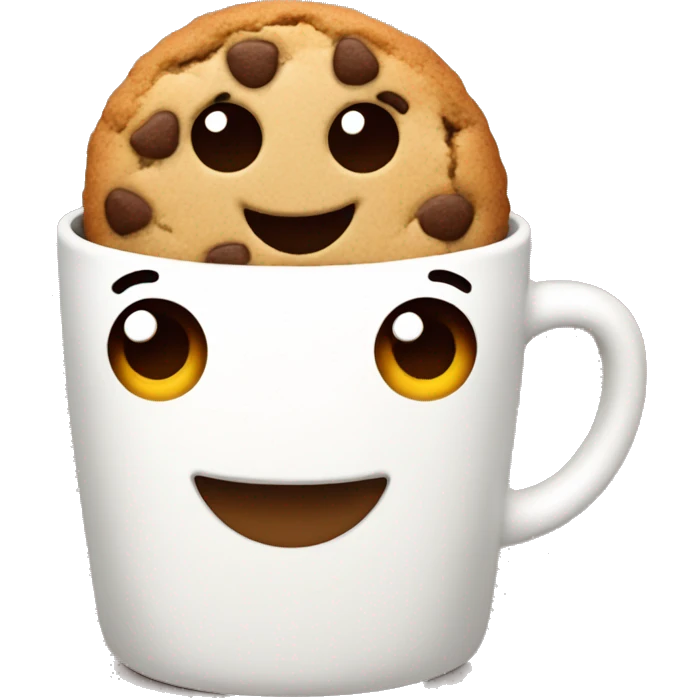 make me a cute cookie with side latte emoji