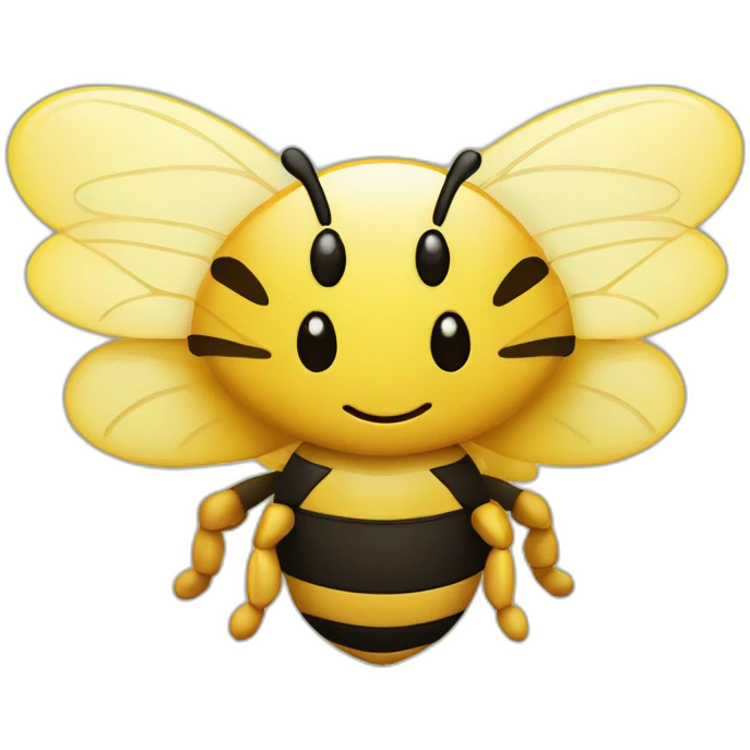 Abeille avec des cœurs dans les yeux emoji