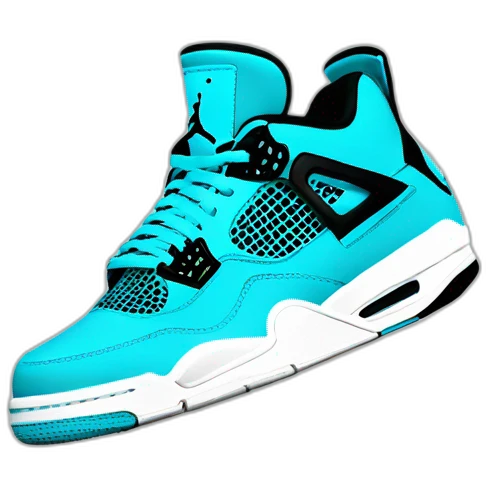 Jordan 4 blue cyan emoji
