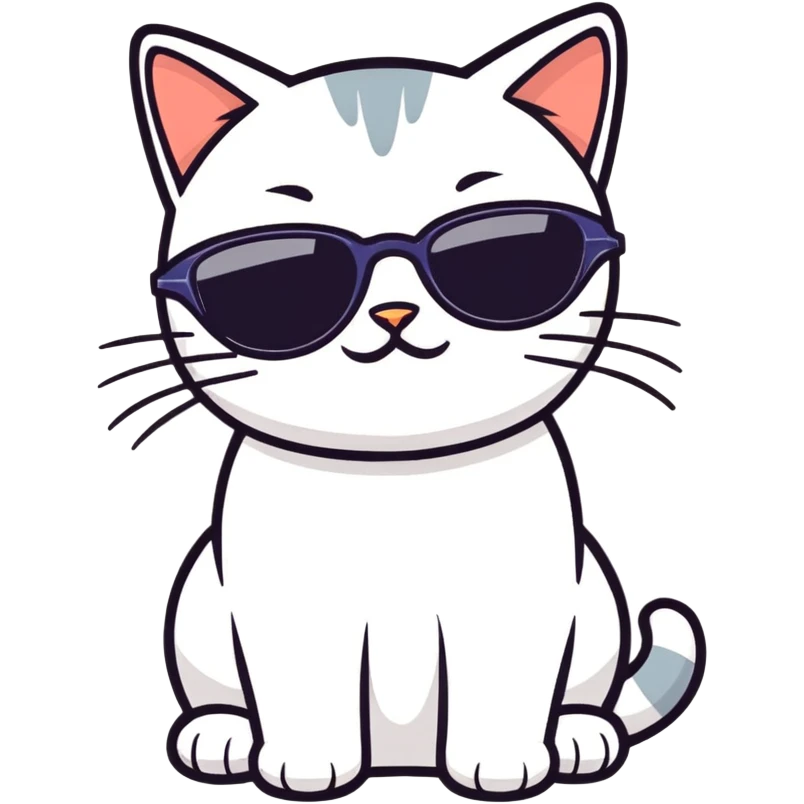 Cat with sunglasses emoji