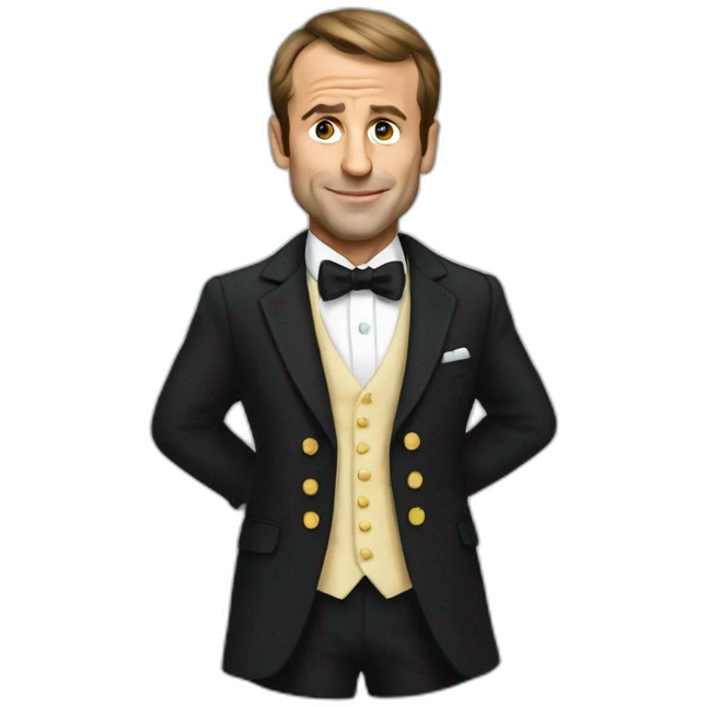 Emanuel macron en robe emoji