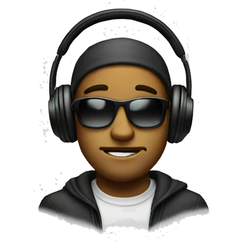 DJ face with headphones emoji