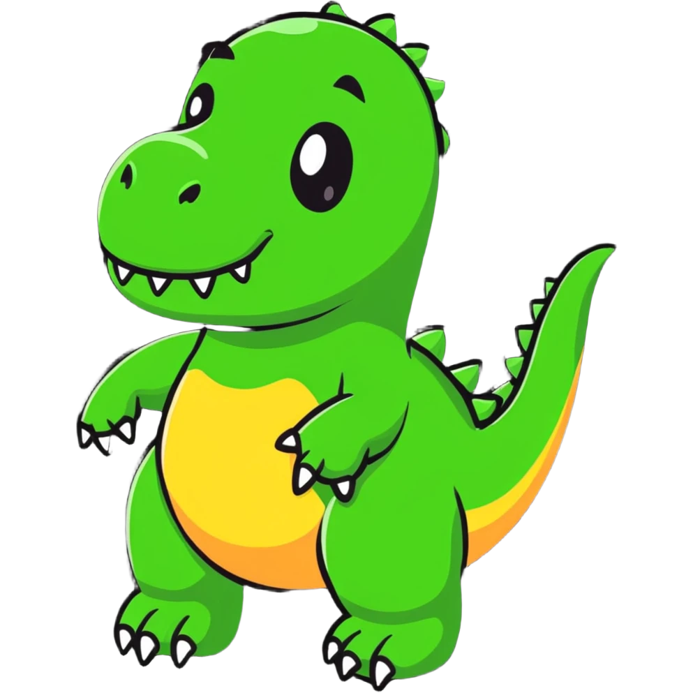 dinosaur with big toes emoji