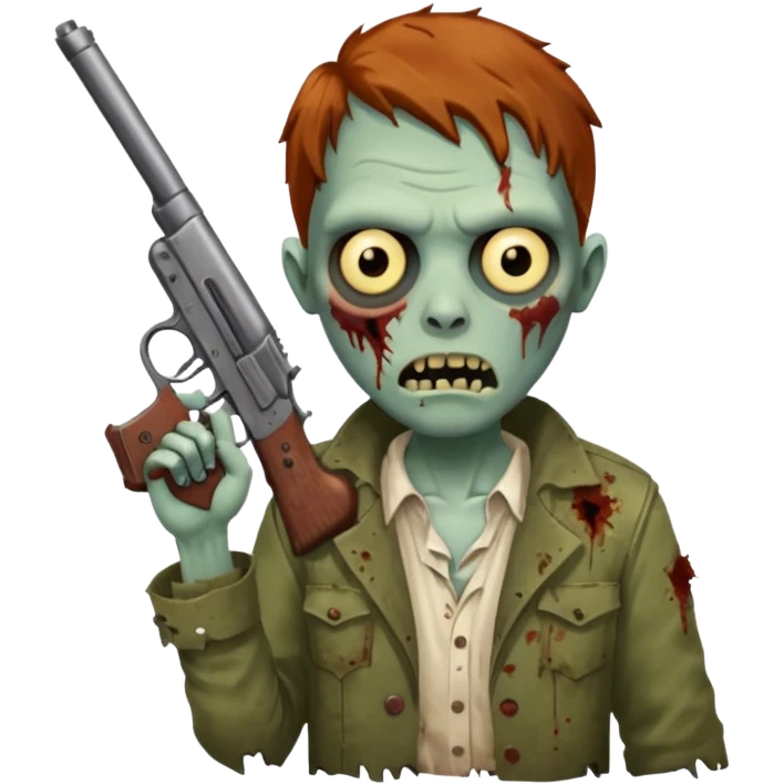 zombie with gun  emoji