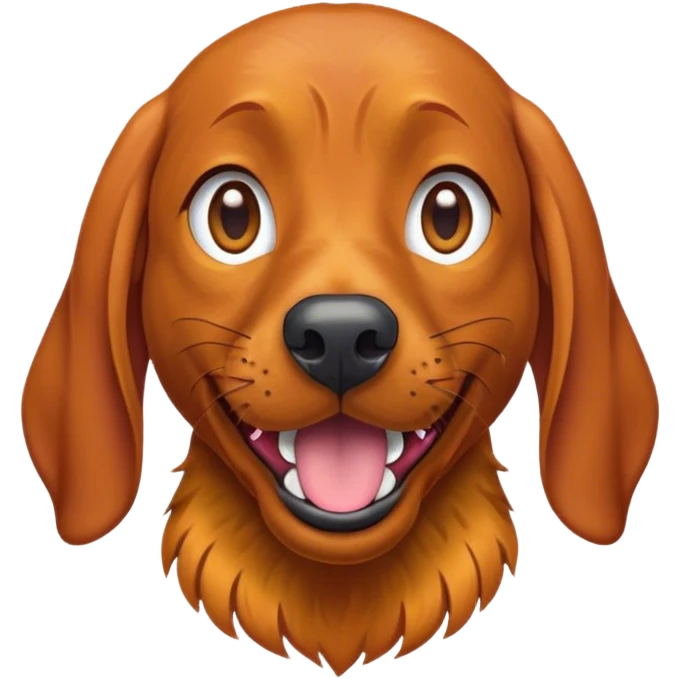 Cinematic Comical Vizsla Portrait Emoji, Head tilted dramatically with an exaggeratedly amused expression, featuring a striking rust and gold Fur with bold accents, wide, expressive amber eyes filled with playful disbelief, Simplified yet hilariously expressive features, highly detailed, glowing with a slightly sassy glow, high shine, dramatic yet playful, stylized with an air of cheeky mischief, bright and endearing, soft glowing outline, capturing the essence of a spirited and over-the-top companion, so meme-worthy it feels like it could side-eye its way into internet fame instantly! emoji