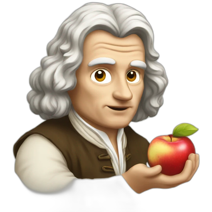 isaac newton eating an apple emoji