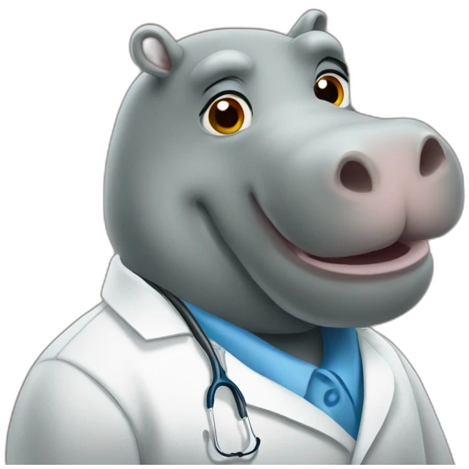 hippopothame-docteur   emoji