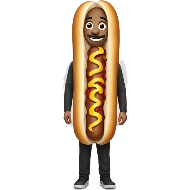Man in hot dog costume emoji