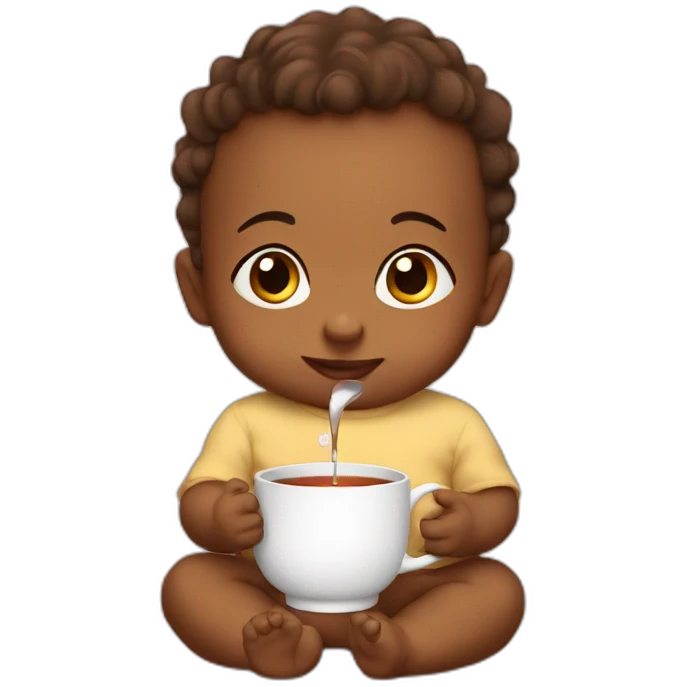 Baby Drinking tea emoji