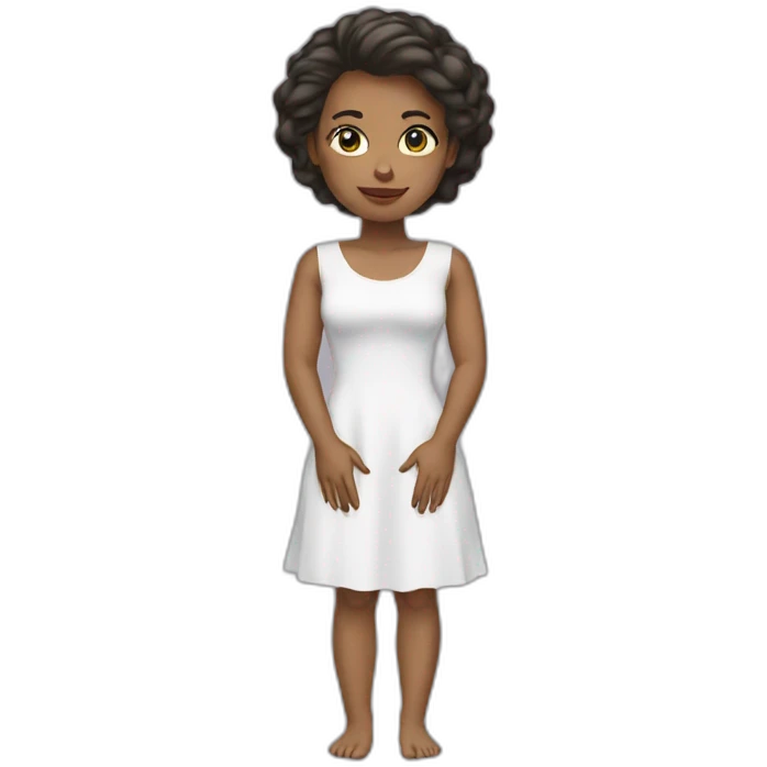 Woman on dress on knees  emoji