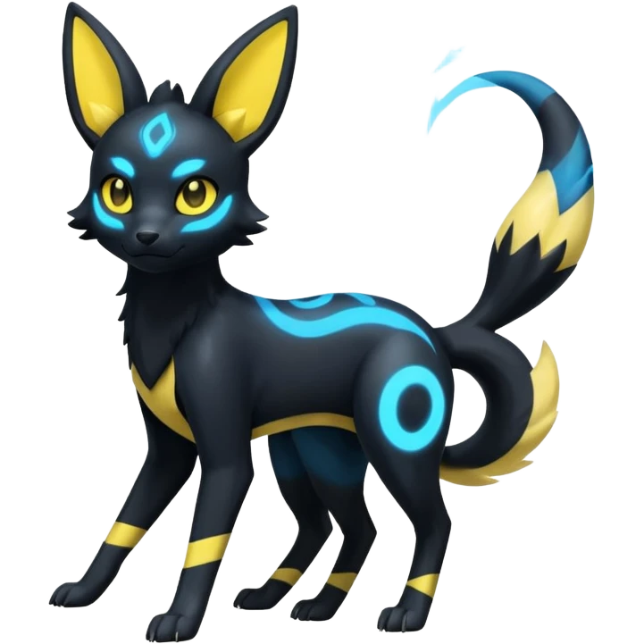 Umbreon-Zeraora-Fakémon-hybrid-creature (full body)  emoji