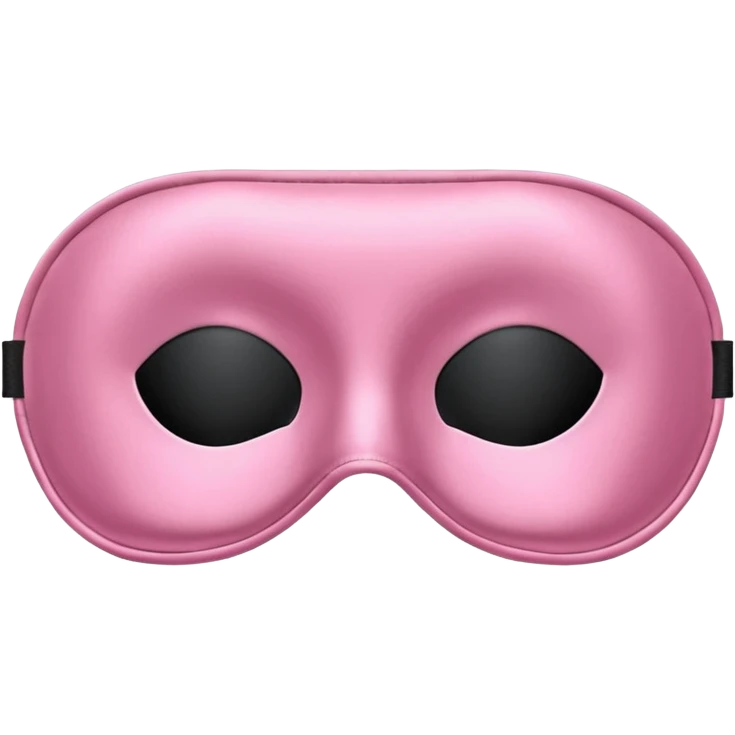 isolated girly silky sleep mask with no holes for eyes emoji