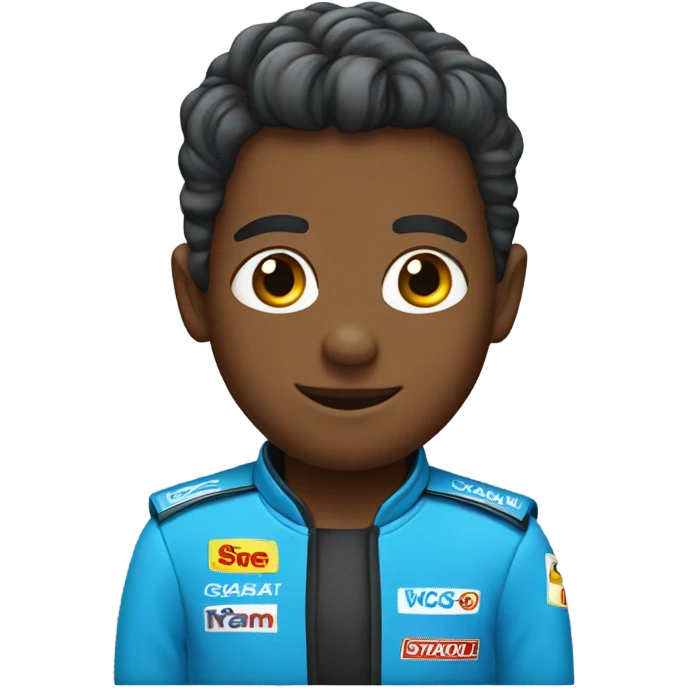 Blue race car  emoji
