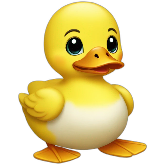 A small yellow duck, a cute emoji