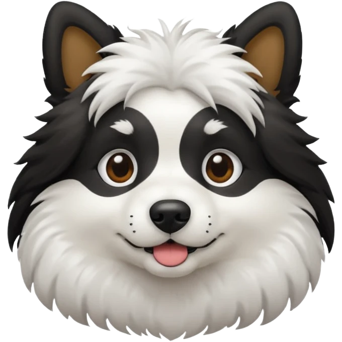 dog with black and white emoji